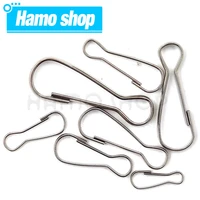 20 50pcs snap spring clip hooks buckle stainless steel for purse zipper pull lanyards paracord badge keychain keyring accessory