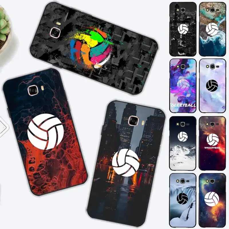 

Volleyball Painted Phone Case for Samsung J 2 3 4 5 6 7 8 prime plus 2018 2017 2016 core