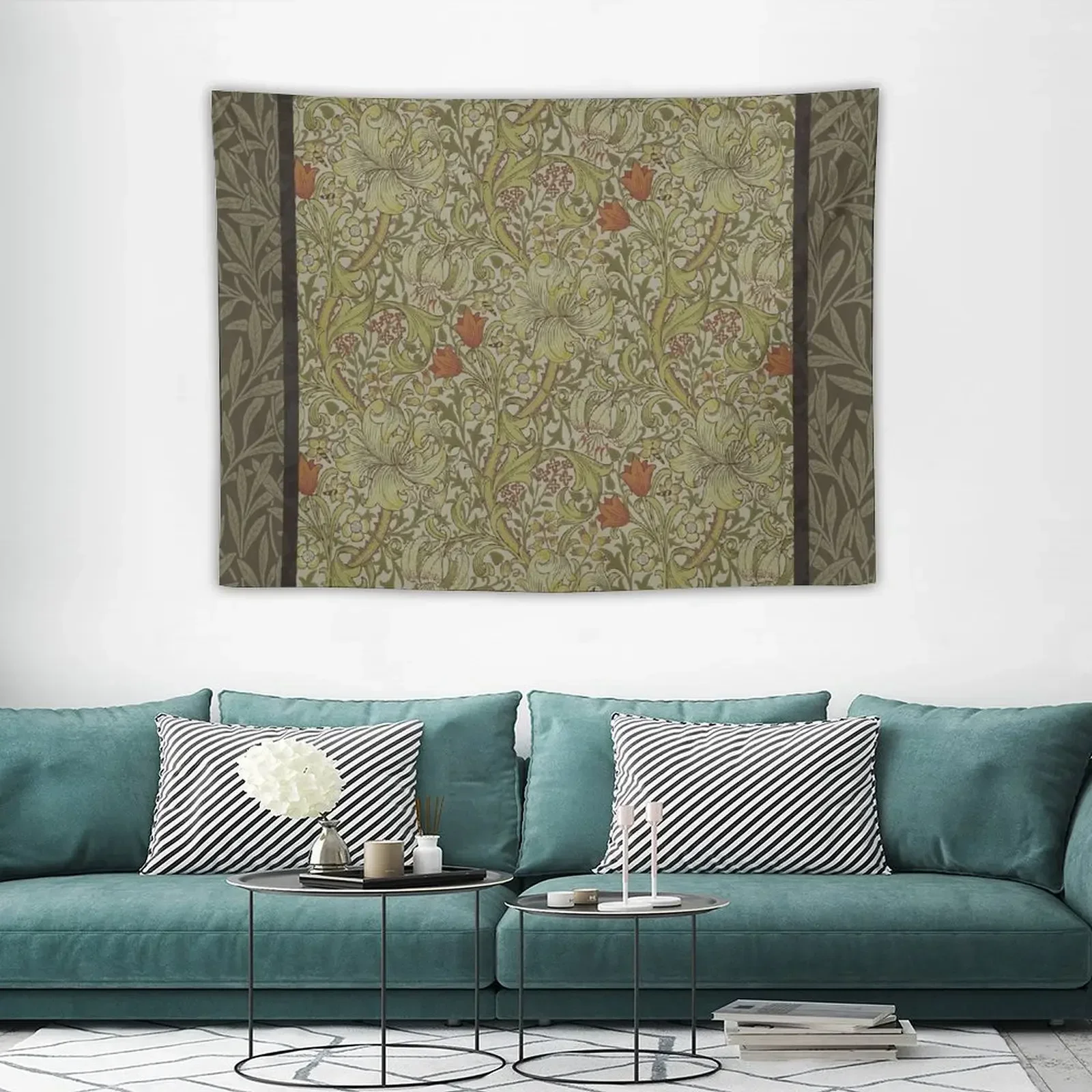 Вильям Моррис Цветочная ива Лилия художественный принт дизайнерский гобелен