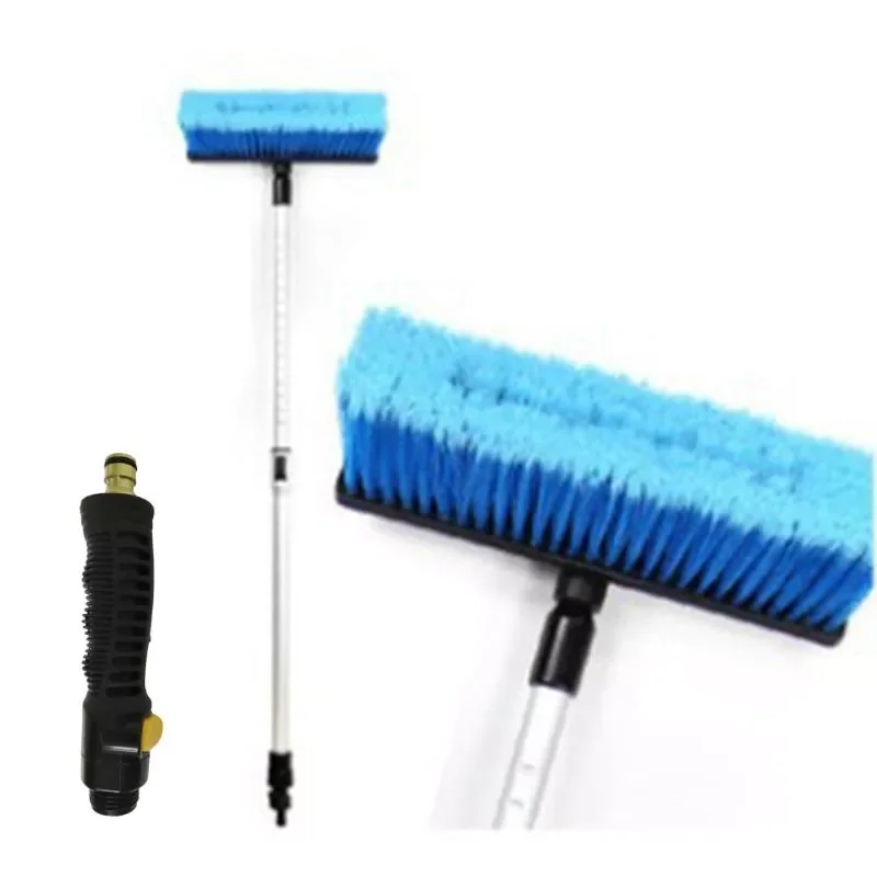 

Car Flow-through Wash Brush Telescoping Handle Soft Cleaning Head RV Truck Wash Trailer