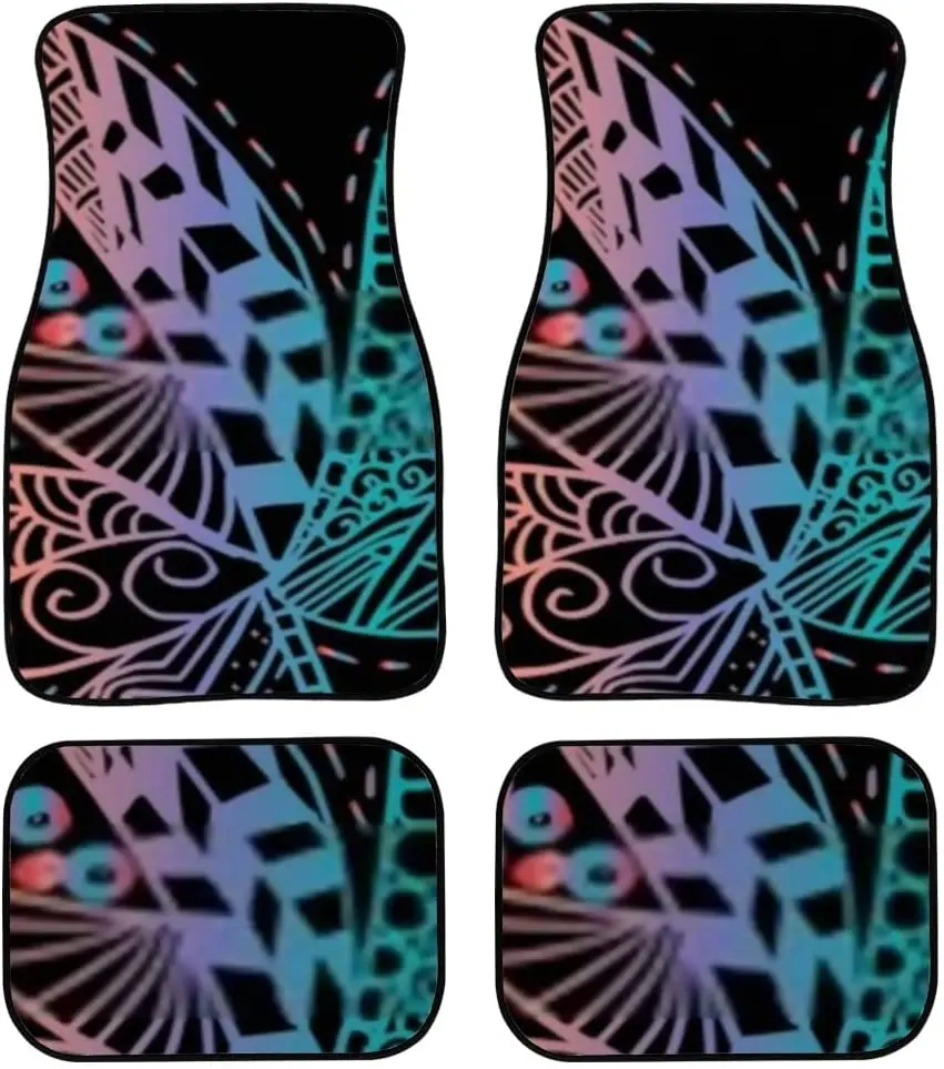 

Car Floor Mats Doodle Leaf Print Design Carpet Car SUV Truck Floor Mats 4 Pcs, Car Mats Rubber