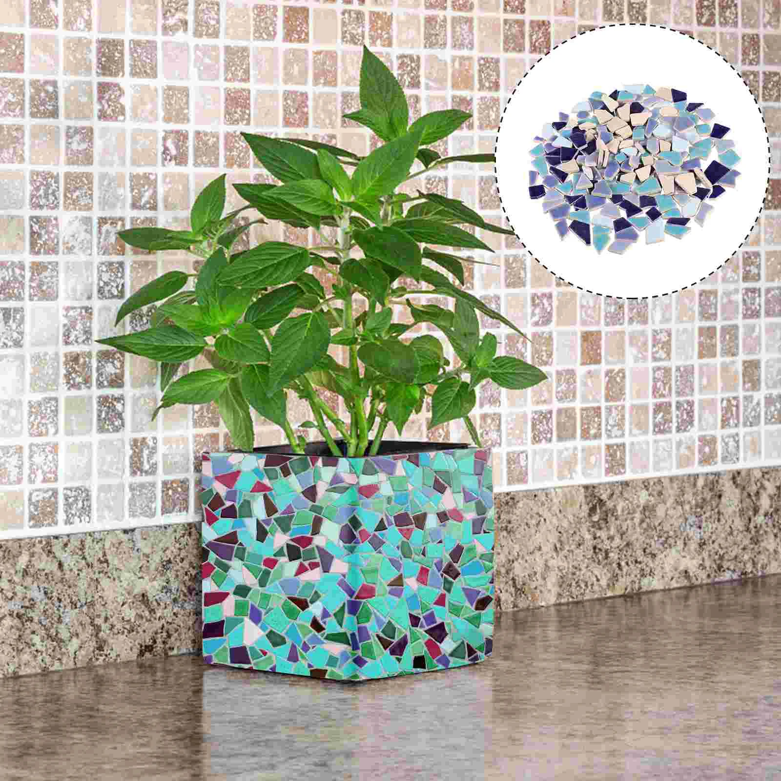 

200g Irregular Mosaic Stones Delicate Glazed Tiles Pretty DIY Mosaic Tiles
