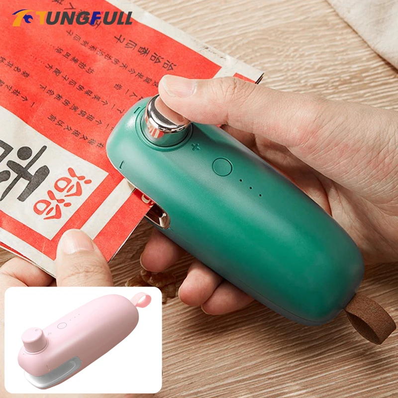 Мини-пластиковый упаковщик для пакетов с USB-зарядкой