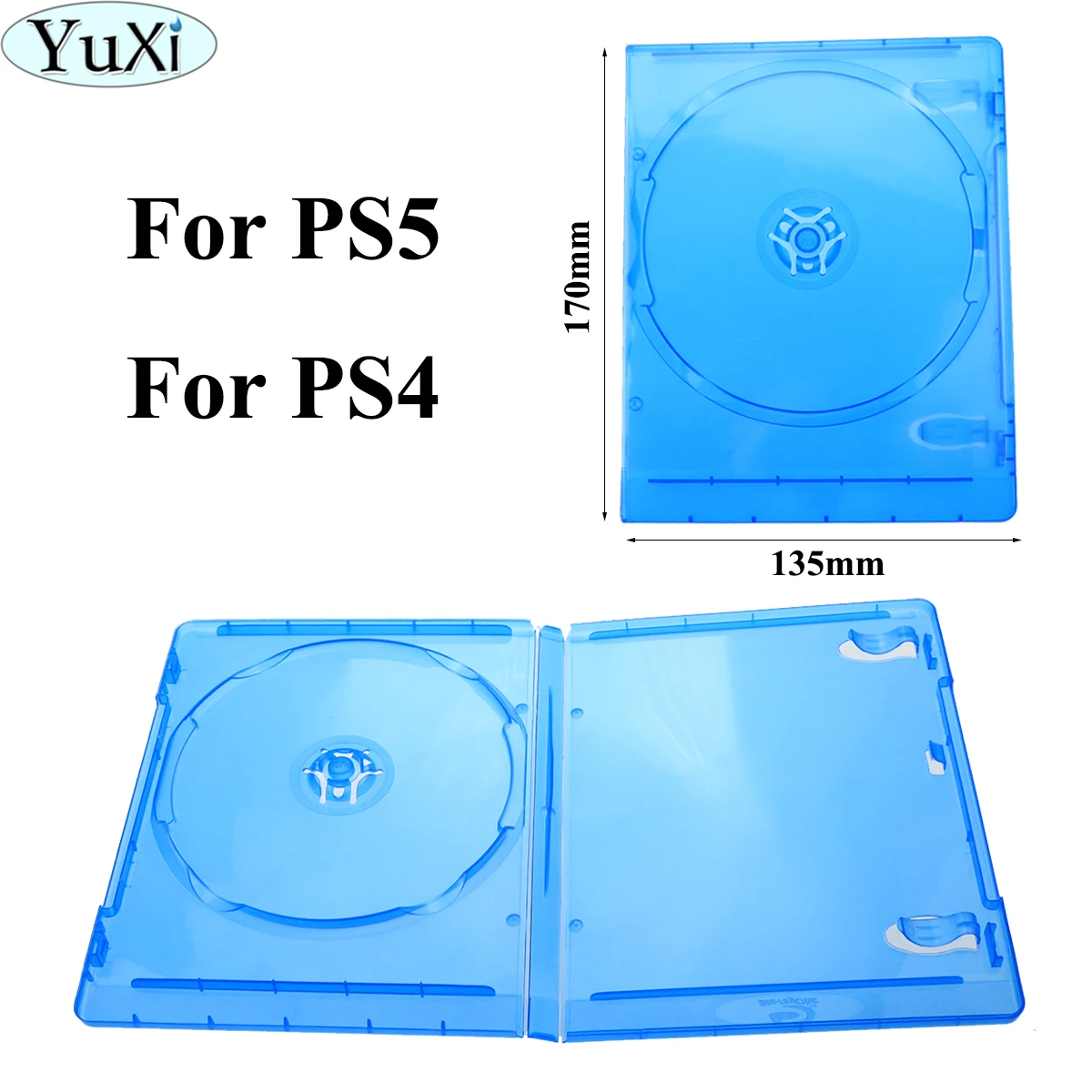 

YuXi For PS5 PS4 Replacement Empty Game CD DVD Box Case for PS4 Disc Disk Accessories