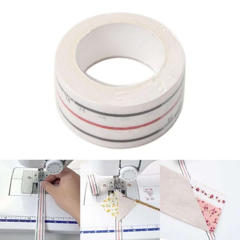 

448B Diagonal Seam Tapes Sewing Basting Tape for Sewing Straight Diagonal Seams Instruction Tool To Mark The 1/4" on Machine