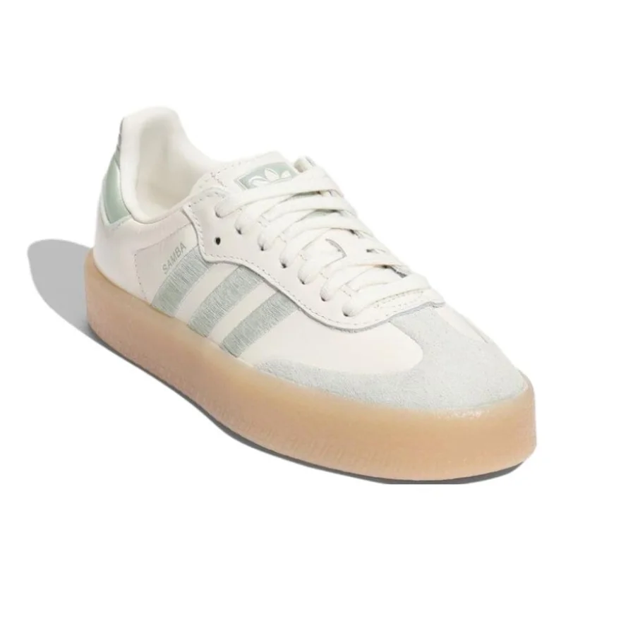 Фото Adidas удобные, универсальные, противоскользящие, амортизирующие, износостойкие женские туфли с низким верхом, бело-серые №3