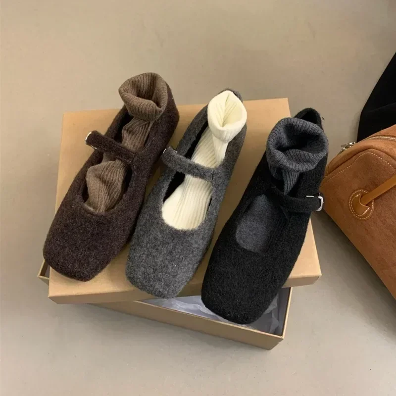 Винтажные женские туфли Мэри Джейн с квадратным носком модные на мелкой мягкой