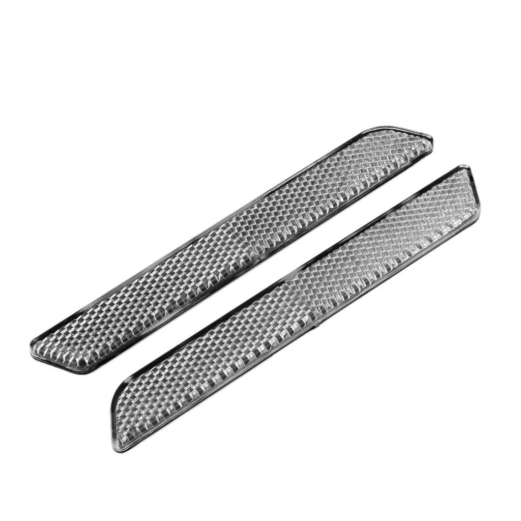 

2pcs Saddlebag Closure Cover Transparent Reflector Lens for Road Street