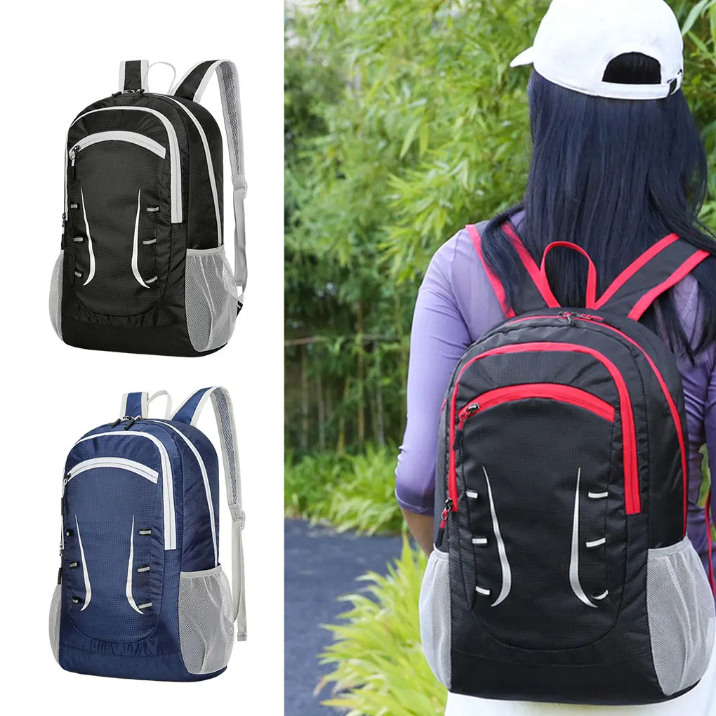 

Стильный и удобный рюкзак из ткани для путешествий, походный рюкзак для женщин, вместительный, широкий, черный с серым