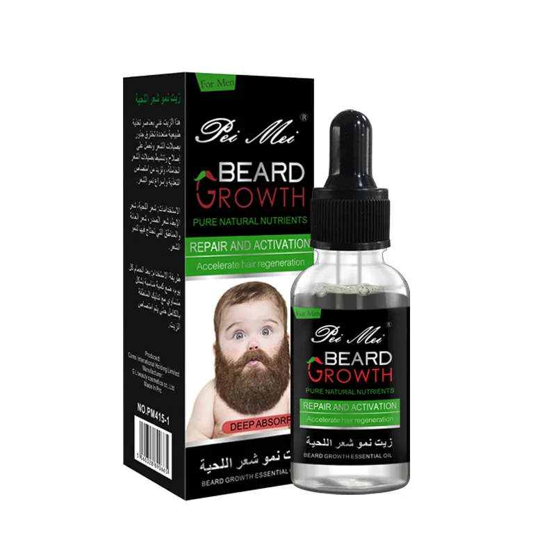 30ml Beard Mustache Care Beard Essential Oil Beard Growth Pure Natural Nutrition Facial Nutrition Beard Oil Escova De Cabelo
