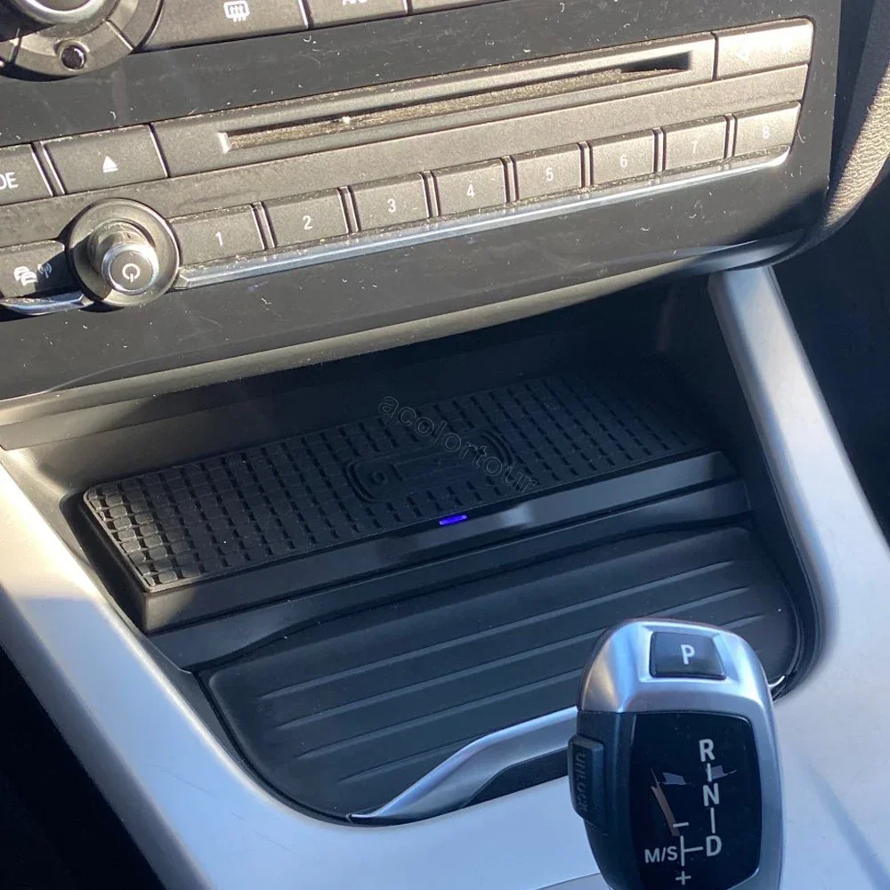 15 Вт Беспроводная зарядная площадка для bmw x3 x4 f25 f26 2011-2017 Быстрая зарядка телефона