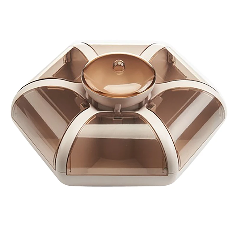 

Коробка с лотосом для фруктов, коробка для хранения с отсеком для закусок, прозрачная коробка для хранения продуктов в форме лотоса, коробка...