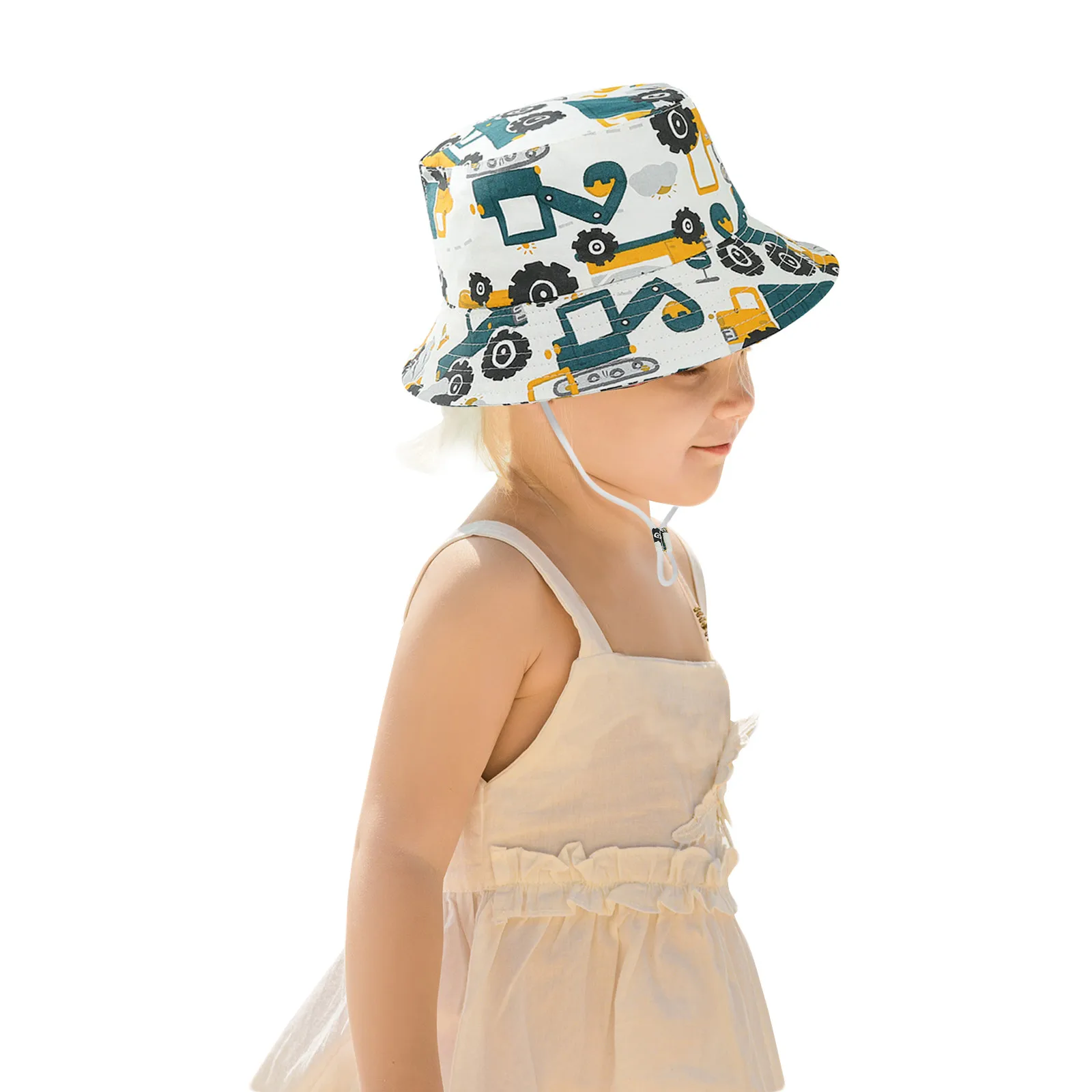 

Sun Cute Cartoon Chin Protection Cap Beach Strap Hats Kids Summer Sun Bucket Hat Spring Outdoor Baseball Youth Hat Kid Snow Hat