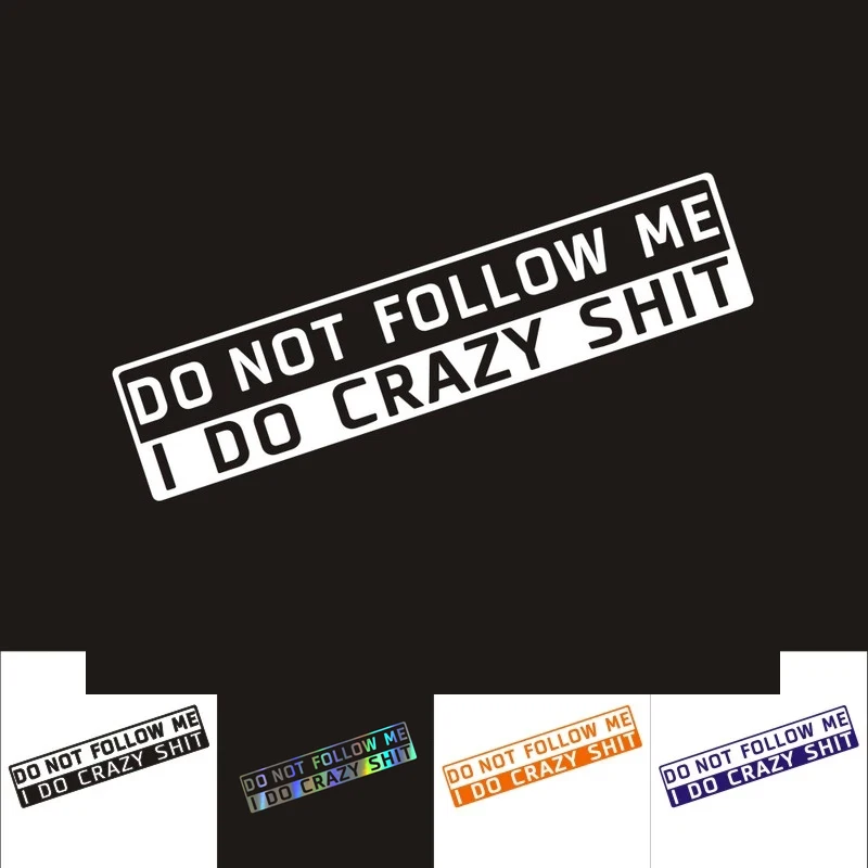 Наклейка на автомобиль "Не следуй за мной" 4*17 см и декоративная наклейка с отражением оптом стильные аксессуары.