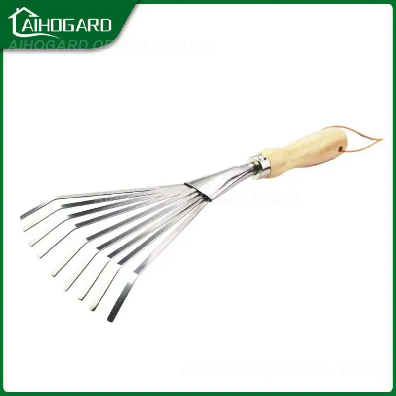 

Stainless steel nine-tooth harrow flower gardening tools shovel hoe rake potted loose grab soil rake weeding gardening supplies