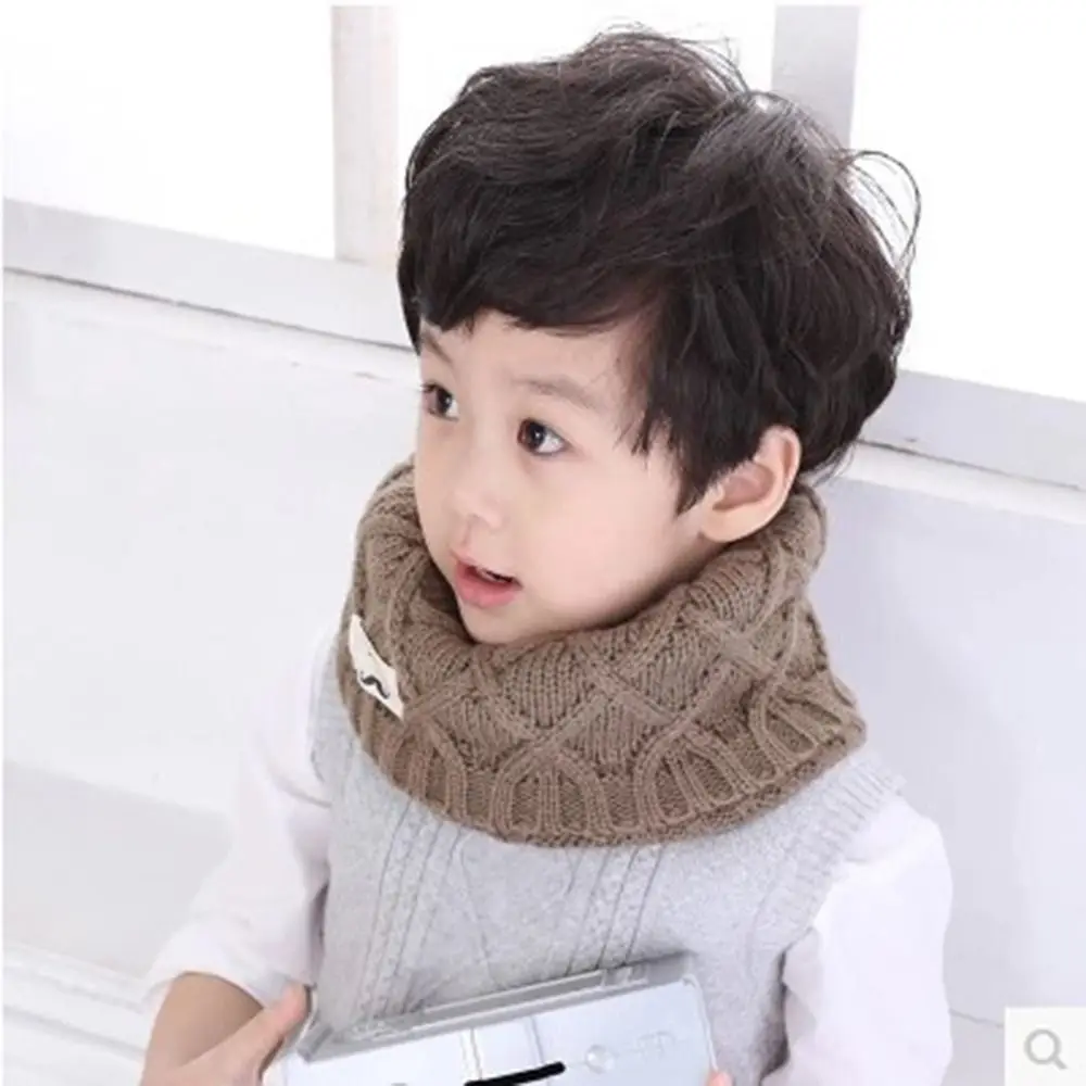 Новые вязаные детские теплые шарфы эластичный ветрозащитный шарф толстый