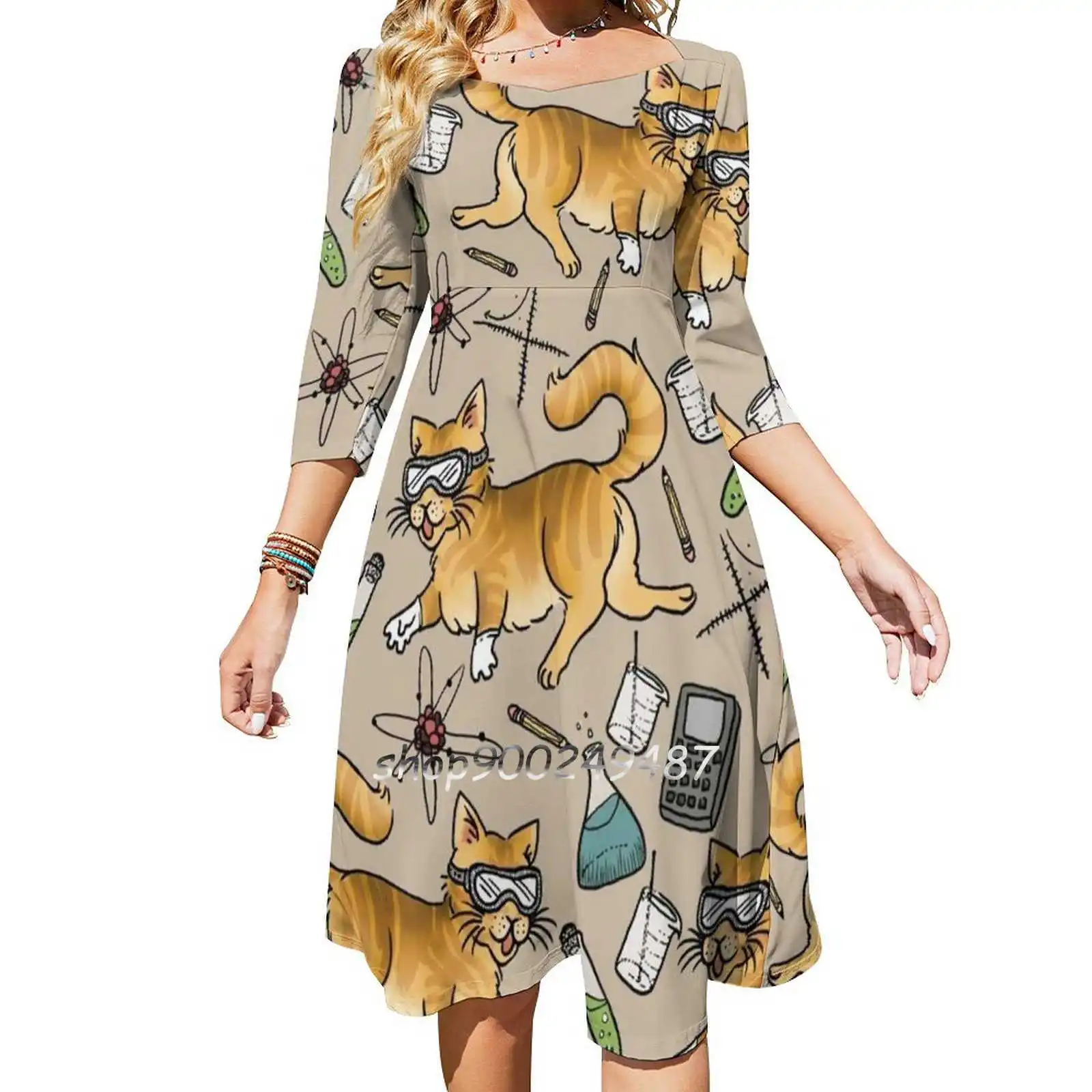 Платье Stem Cats из полиэстера и спандекса