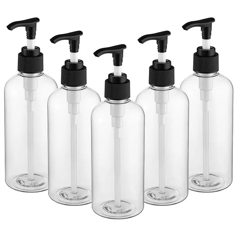 

5pcs Soap Pump Dispensers Pump Bottles Refillable Liquid Soap Dispenser Bottles Clear Plastic Bottles
