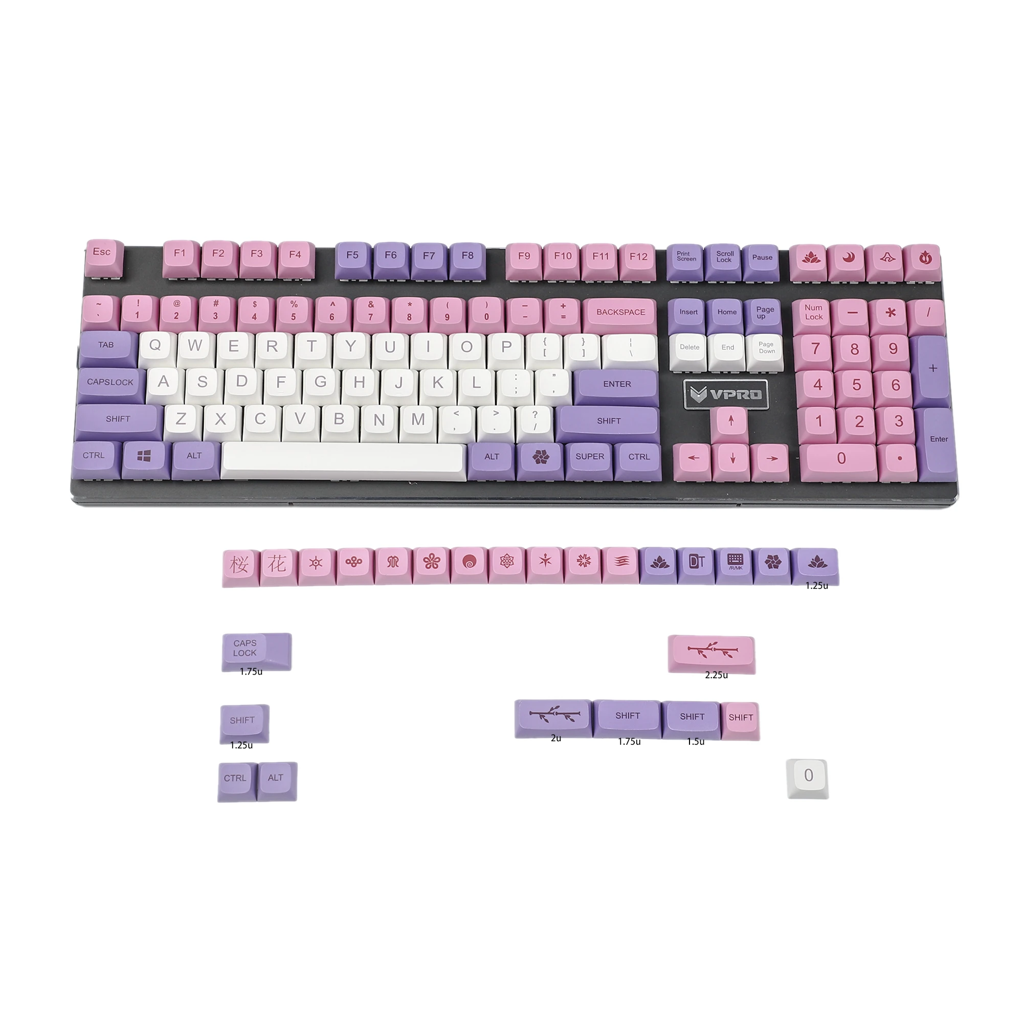 

YMDK 134 Key Hana Dye Sub ZDA Ball Shape PBT Keycap Similar to XDA For MX Keyboard 104 87 61 Melody 96 KBD75 ID80 GK64 SP84