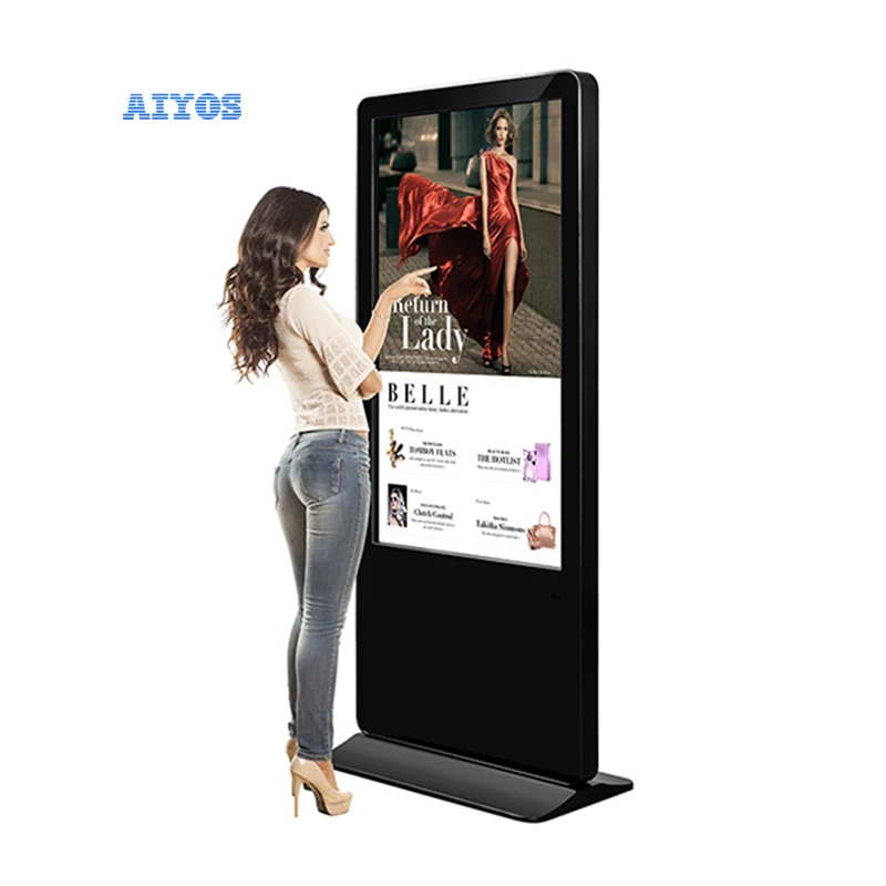 

43 49 inch Indoor Floor Standing Interactive Vertical Digital Signage Display Touch Screen Monitor LCD Advertising kiosk Totem