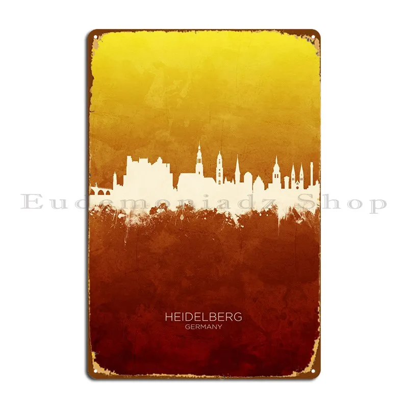 

Heidelberg, Германия, Skyline, металлический плакат, ржавый паб, бар, индивидуальный фотографический плакат