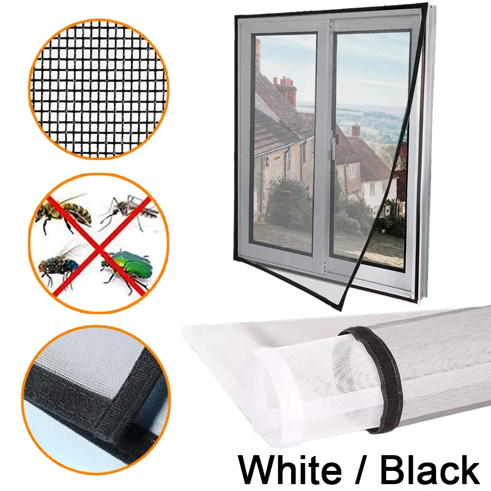 

Anti-mosquito Insect Window Screen Mesh Air Tulle Adjustable Anti Mosquito Window Net Mesh Insect Fly Bug Curtains Washable Net