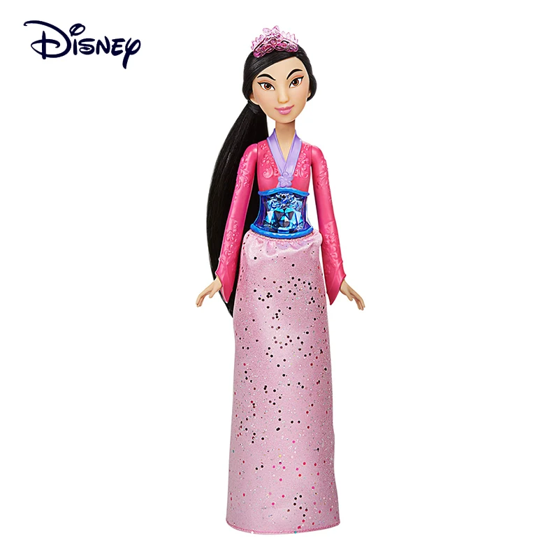 

Модная Кукла с юбкой и аксессуарами Disney, принцесса королевская Мерцающая Мулан, игрушка для девочек, подарок на день рождения, для детей от 3 ...