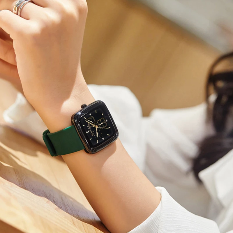 2023 Women Silicone Wrist Watches For Square Ladies Wrist Watches relogio feimino Female Clock Top Brand Luxury Creative Dial