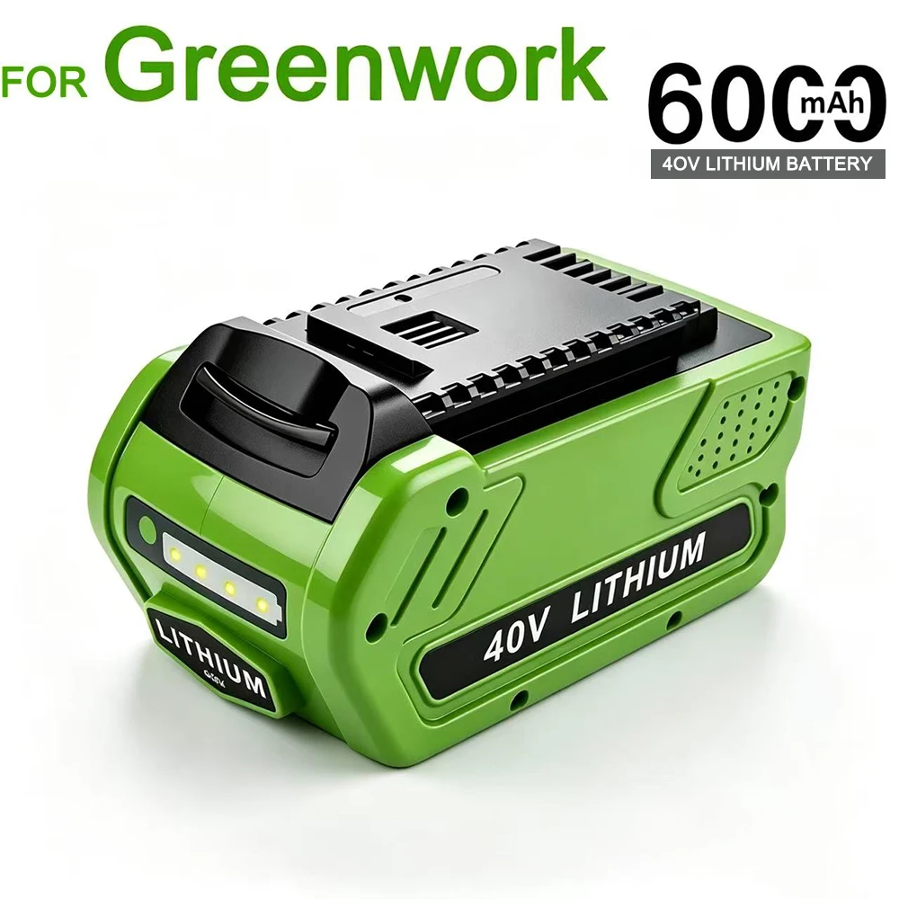 Фото Аккумуляторная батарея 40В 18650 Li-ion 6000мАч для GreenWorks 29462 29472 29282, для газонокосилок и электроинструментов G-MAX GMAX. №1