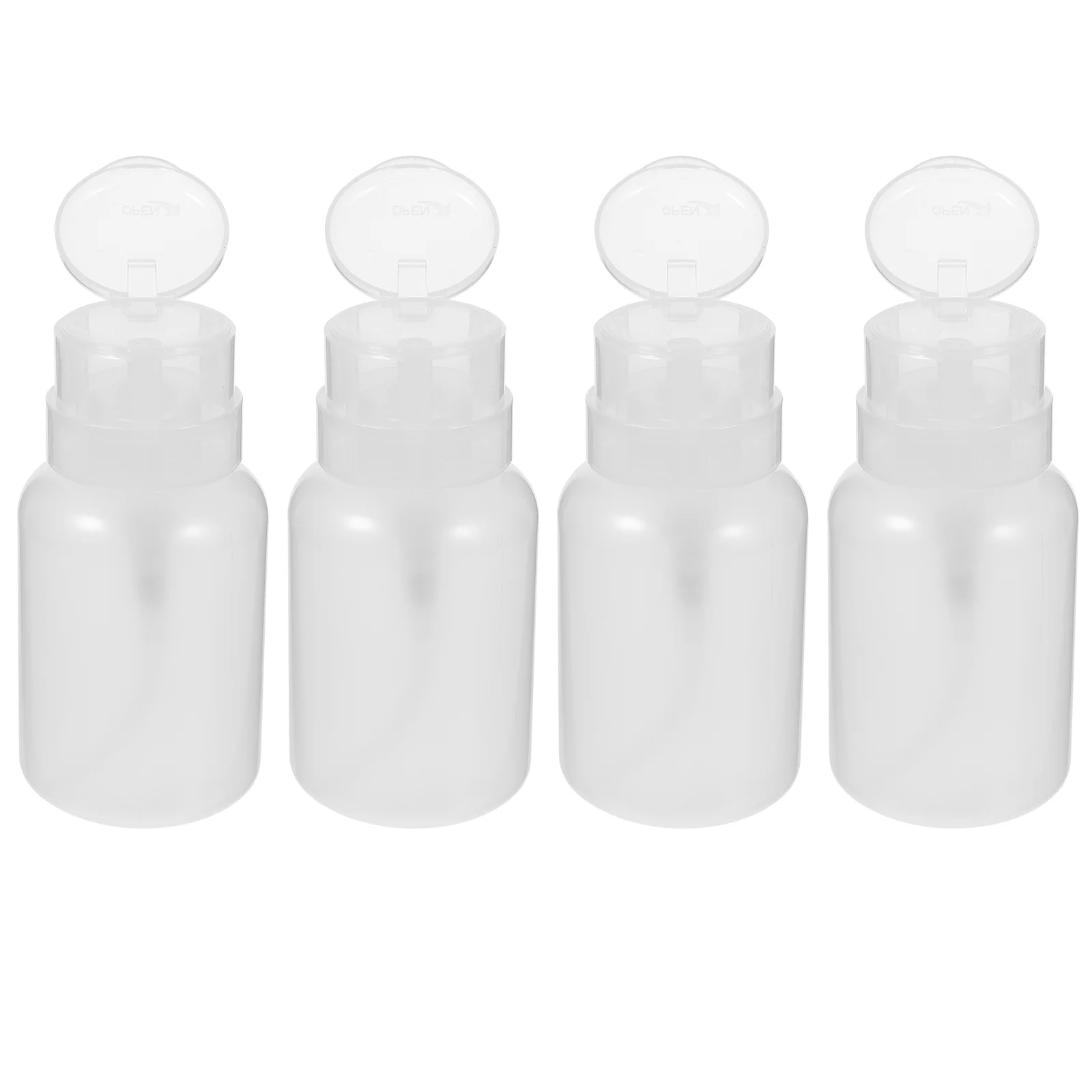 

4pcs Pump Bottles Empty Nail Polish Dispensers Makeup Remover Dispenser Bottles(250ml)
