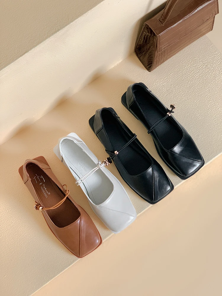 

Korean Shoes Low Heels Black Flats Casual Female Sneakers Shallow Mouth Ladies' Footwear Square Toe 2022 On Heels New Dress