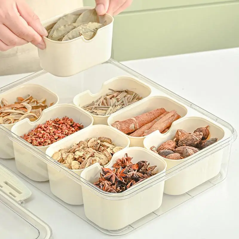 Контейнер для хранения продуктов разделенный органайзер закусок с 8 сетками