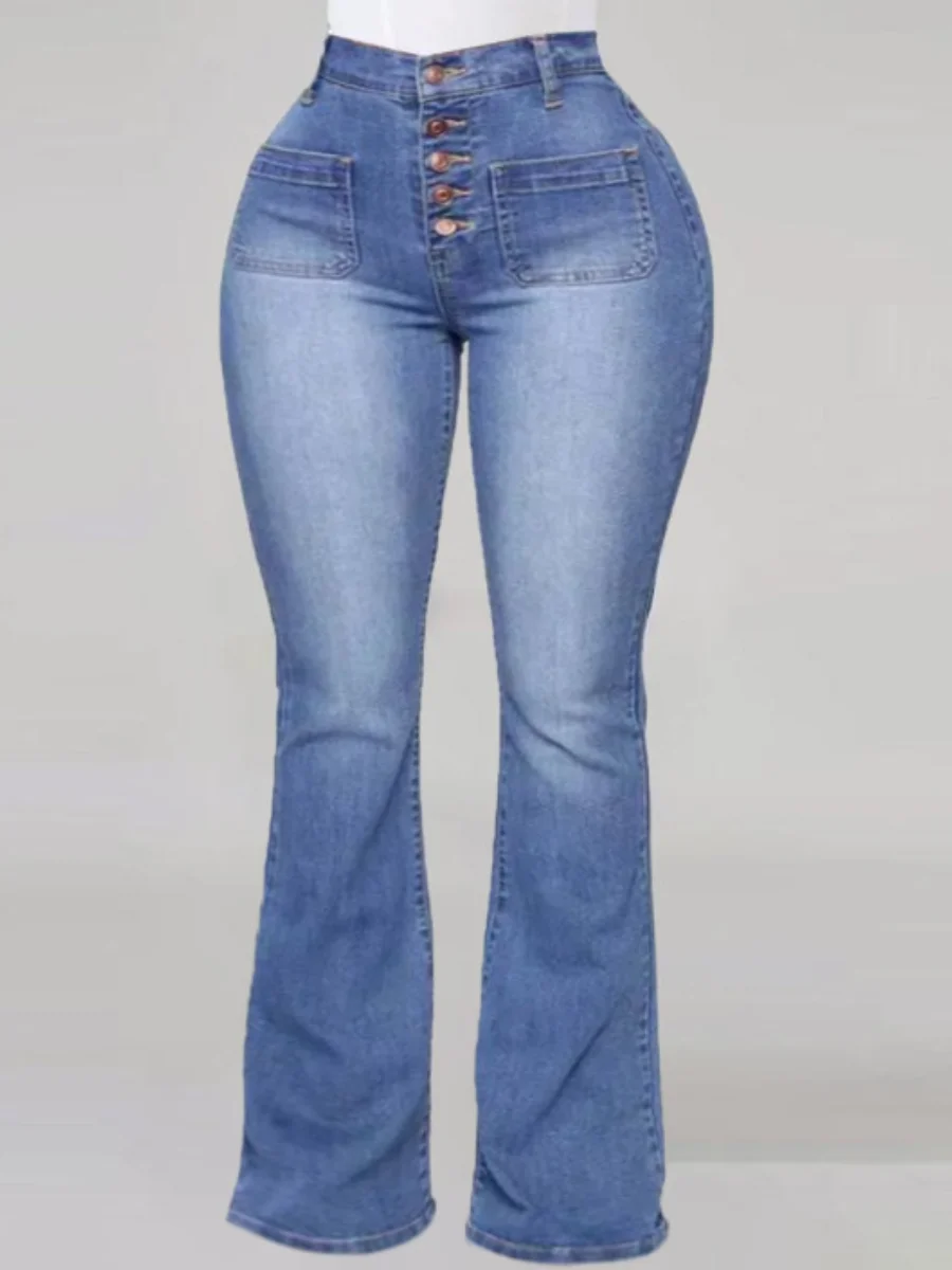 LW – jean extensible taille haute  grande taille