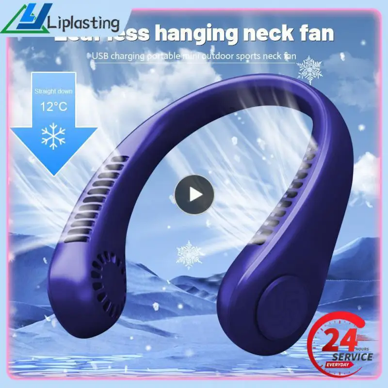 

1~8PCS Portable Neck Fan USB Rechargeable Electric FAN Mini Ventilador Cooling Bladeless Silent Neckband Fan for Sports