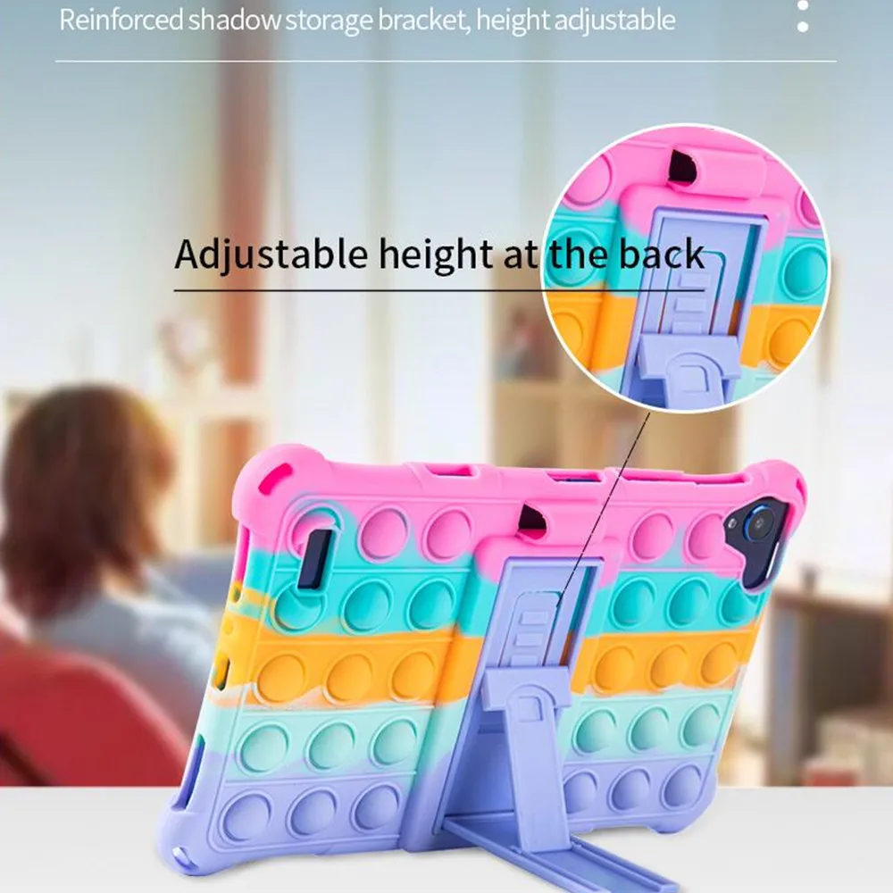 

Силиконовый чехол Pop Push It Bubble для планшета Teclast M30 Pro, детский безопасный противоударный силиконовый чехол для M18 M16, резиновый чехол с пузырьк...