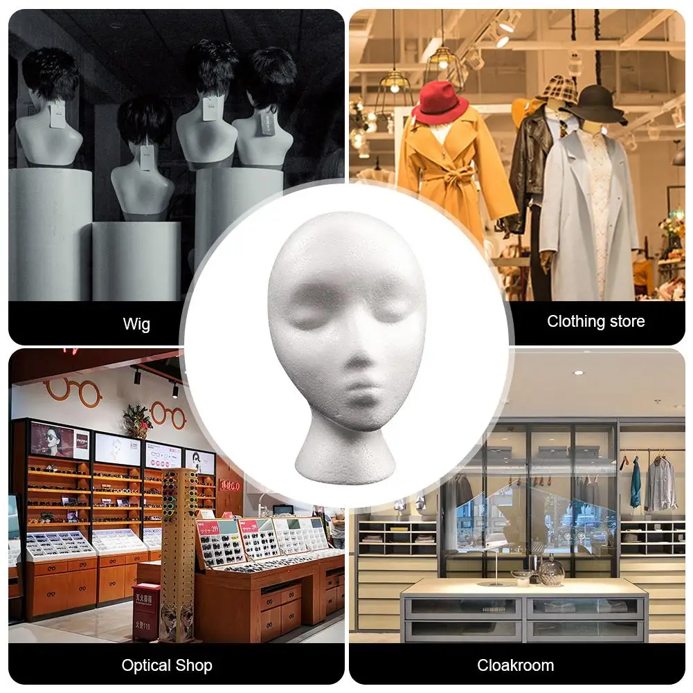 Женский манекен из пенопласта Alloet с париком портативный легкий стильный