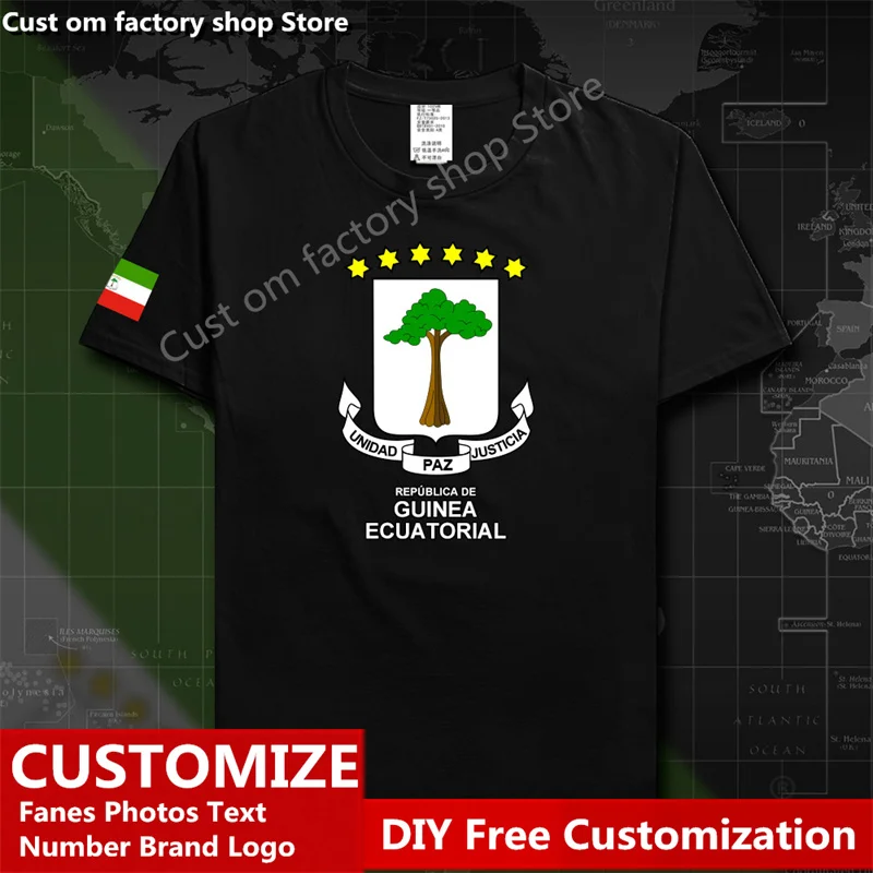 

Equatorial Guinea Ecuatorial GQ GNQ Guinean Equatoguinean men t shirt High Street Fashion Hip Hop Loose Casual T-shirt