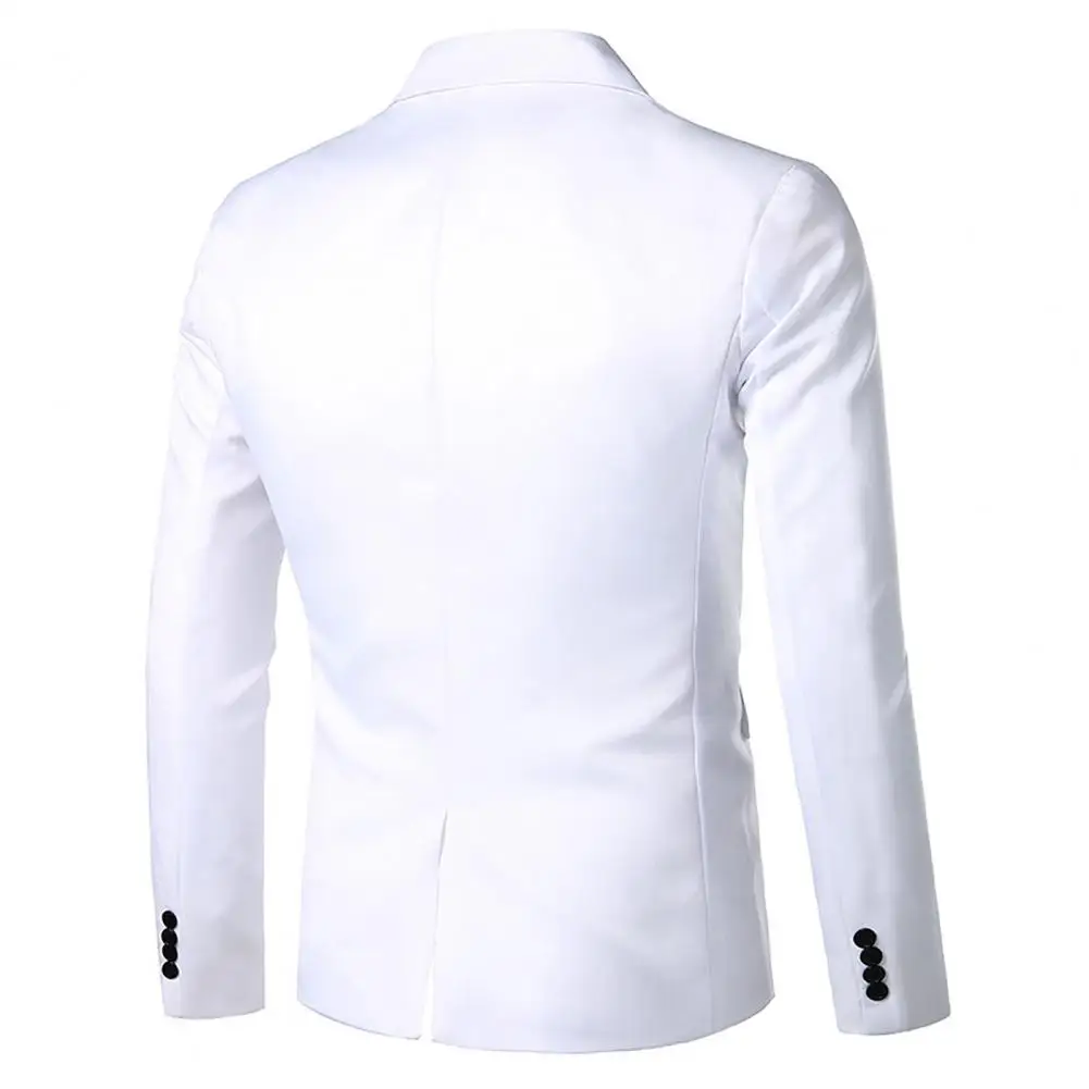 

Suit Jacket Stylish Male Color Block Slim Single Button Suit Jacket for Daily Wear Men Suit Coat Formal Blazer