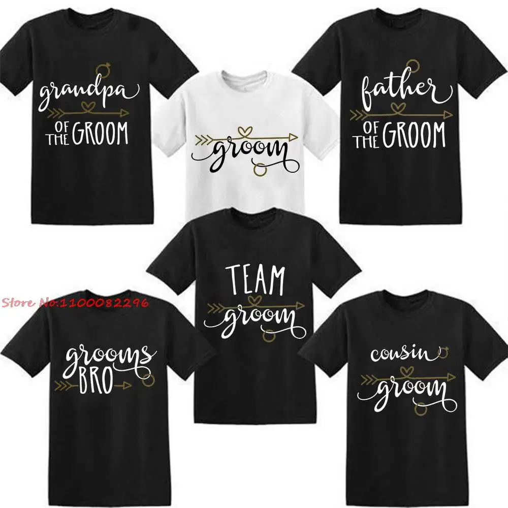 

Father Cousin of The Groom T Shirt Wedding Party Family Matching Clothes Bachelorette Tee Tops Wedding Team Groom Tshirt Gifts