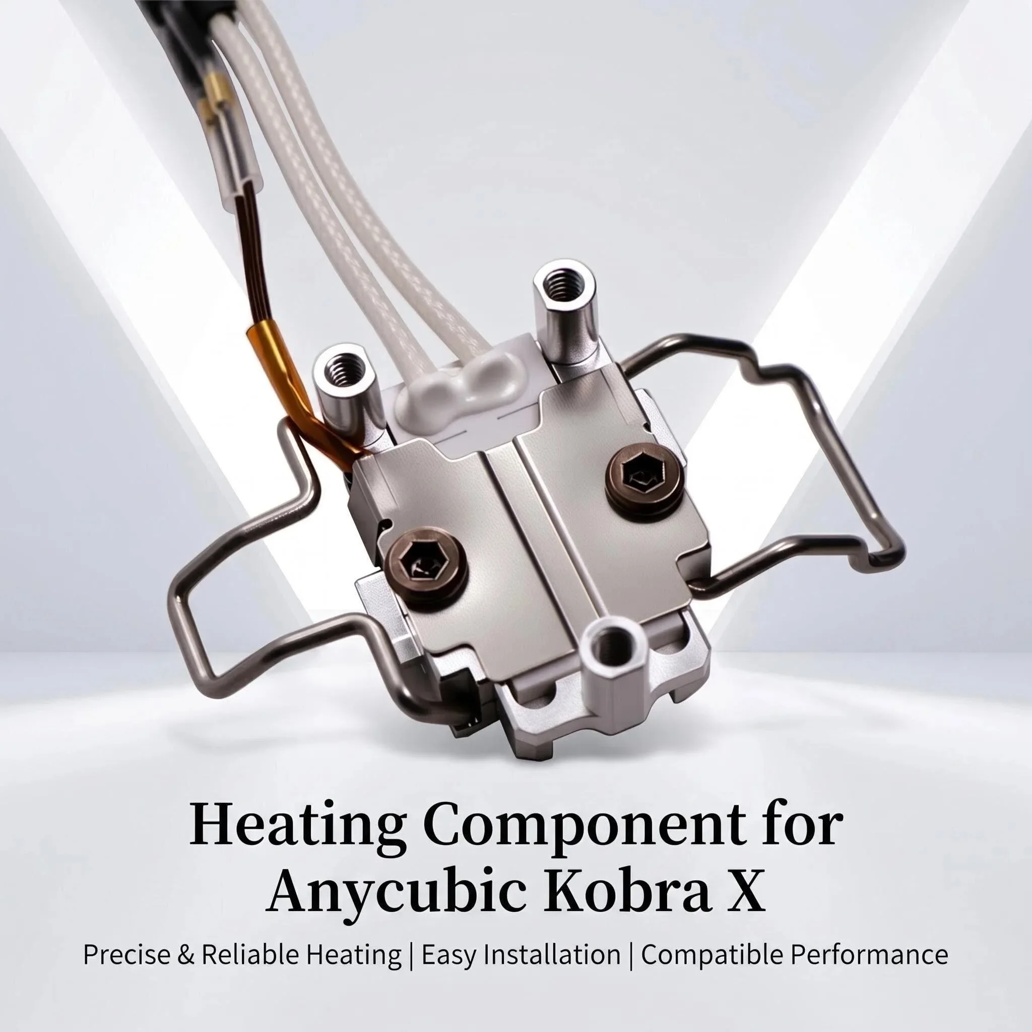 Фото Комплект хотэнда Anycubic Kobra X с соплом, нагревательным элементом и силиконовым чехлом, запасные части для 3D-принтера, включая щетку для чистки №2