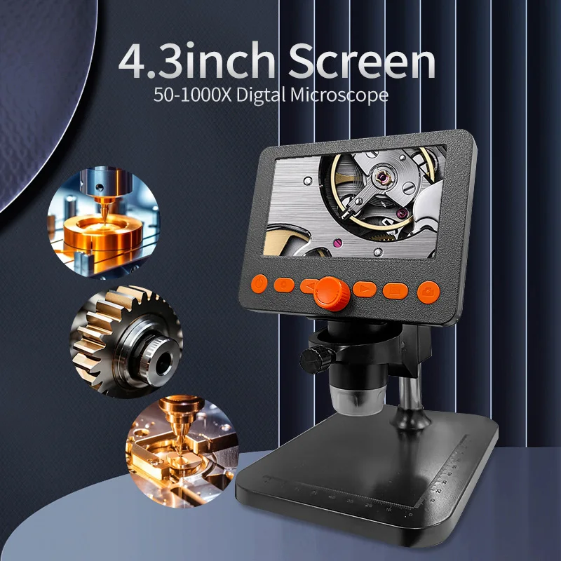 Цифровой микроскоп с ЖК-дисплеем 4,3 дюйма, 1000X 1080P | AliExpress