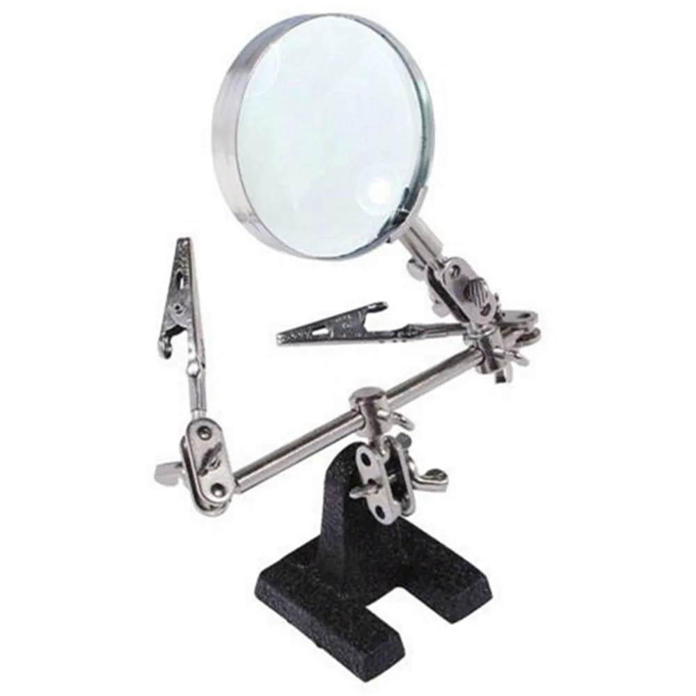 

1 PC 5X Magnifying Easy-carrying Helping Third Hand Tool Soldering Stand tool