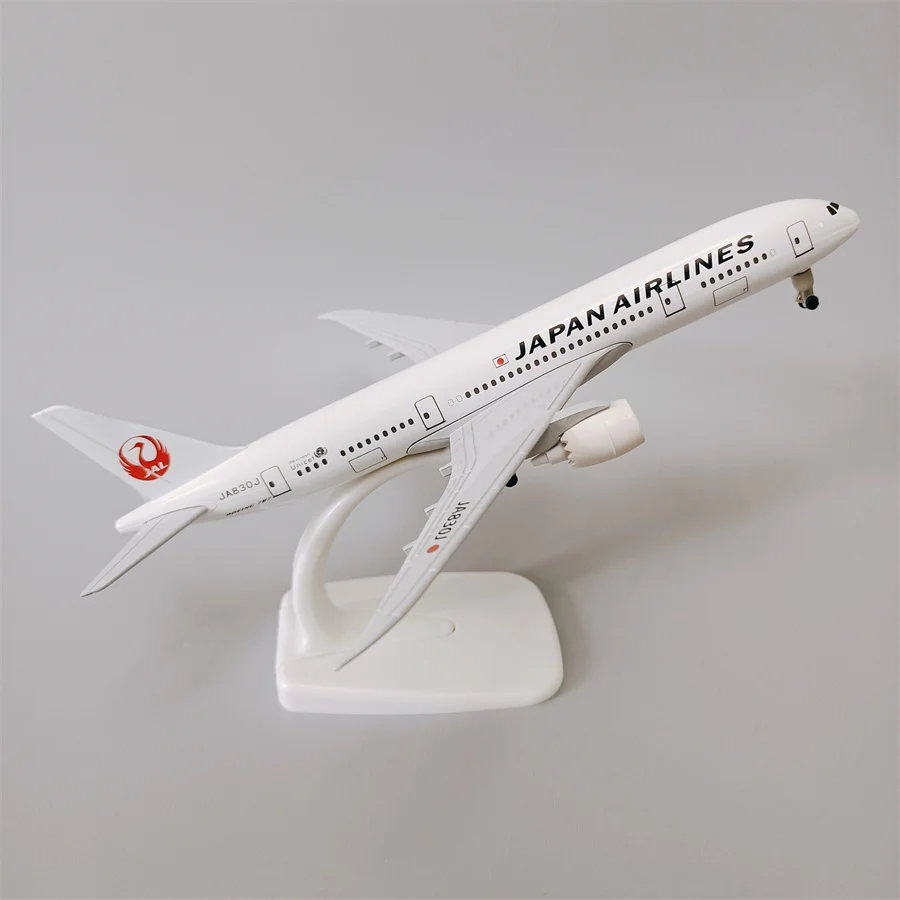 

Новинка, модель самолета из металлического сплава 20 см, авиакомпании Japan Airlines, модель самолета с литым давлением Боинг 787 B787, модель самолета ...