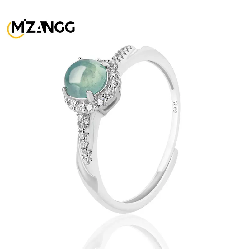 

Женское кольцо из серебра пробы с натуральным нефритом класса А