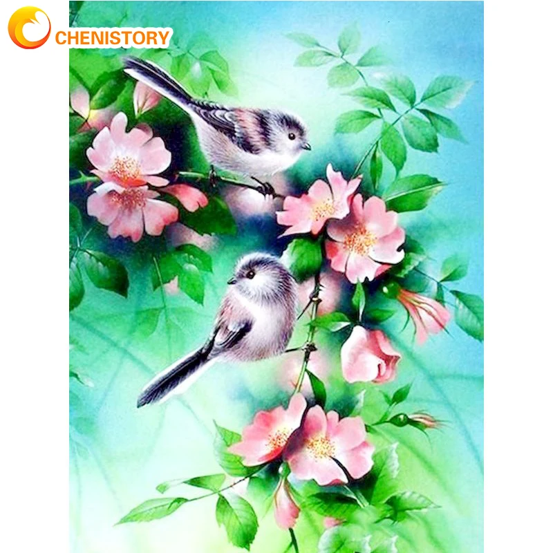 

CHENISTORY 5D Diamond Painting Scenic Diamond Embroidery Flower Landscape Diy Full Square Round Drill Cross Stitch Kit Decor