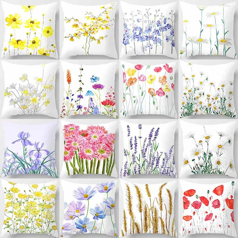 

Upward-growing plant printing pillowcase, used for home decoration, car sofa cushion cover(45cm * 45cm)
