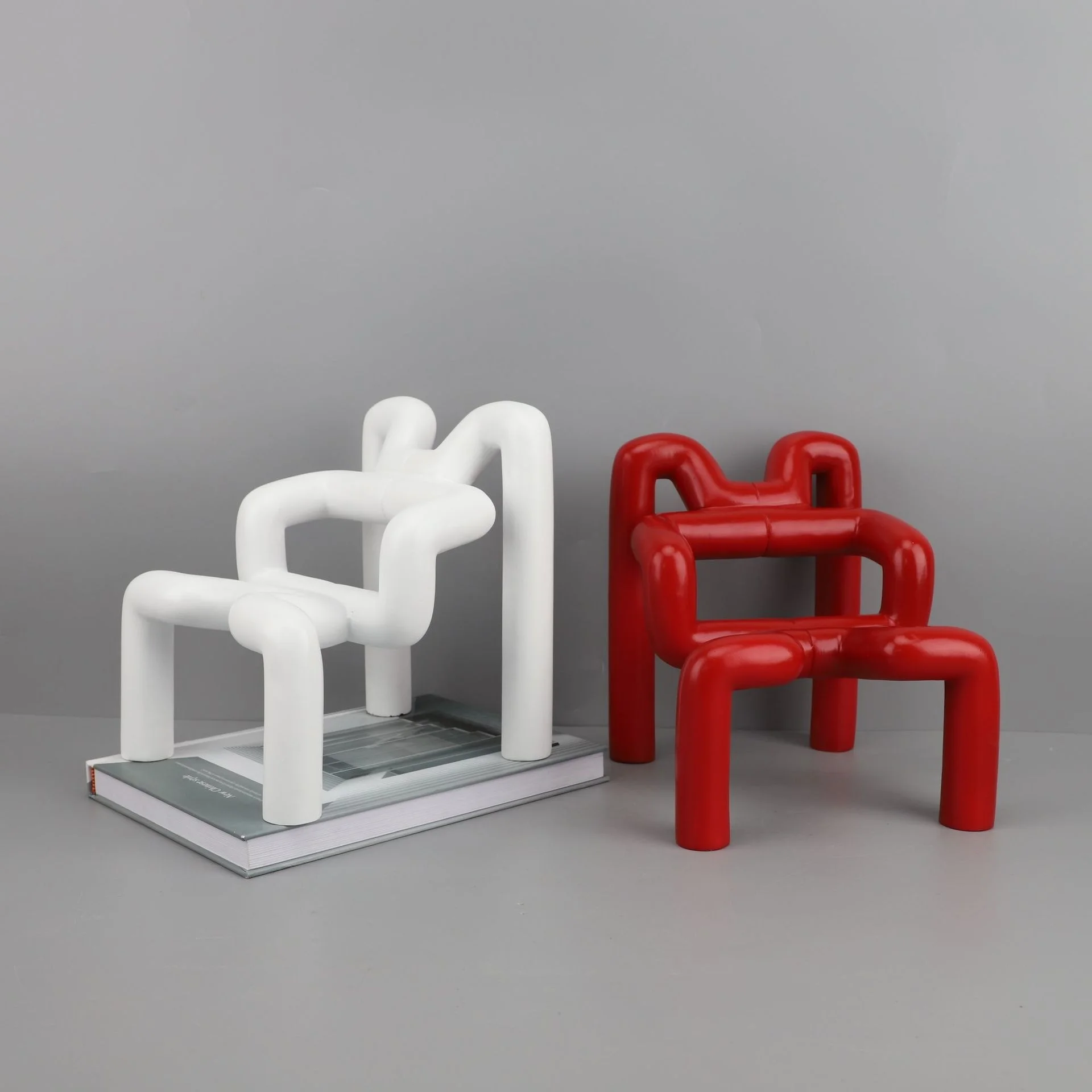 Американский креативный стул из смолы украшение модель комнаты отдел продаж