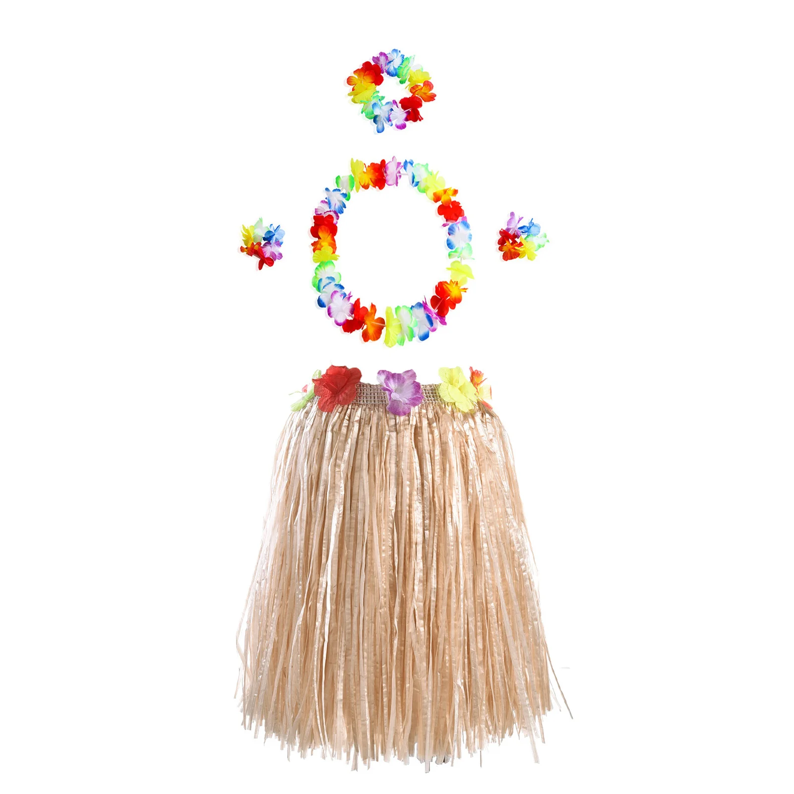 

Hawaiian Skirt Set 40cm/60cm Hawaiian Party Decoration Skirt Beach Holiday Fancy