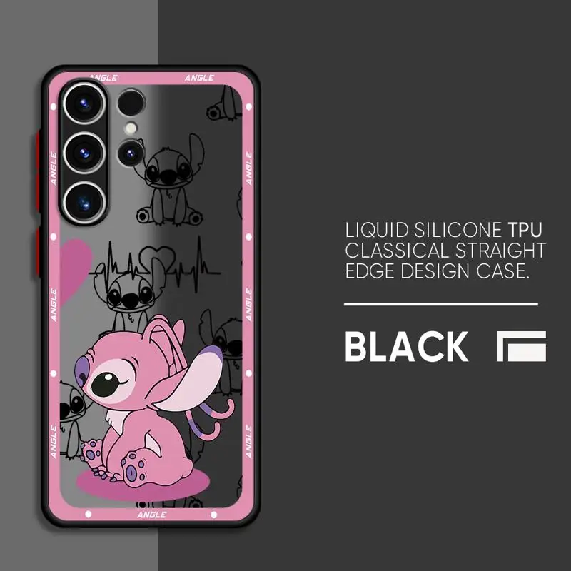Чехол для телефона Samsung Galaxy S22 S24 ultra fe S10 20 S21 S23plus 10 Los ljub матовый фондс Disney Stitch Cartoon Art