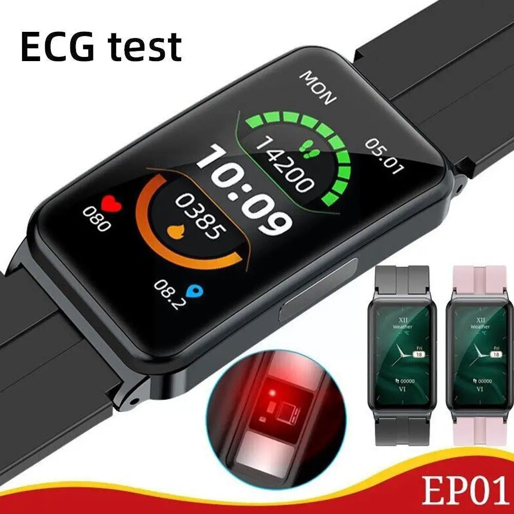 

EP01 Blood Glucose Sugar Smart Band Watch Body Temperature HRV Bracelet Smart Fitness Monitoring SpO2 Waterproof ECG Smartw Y3L1